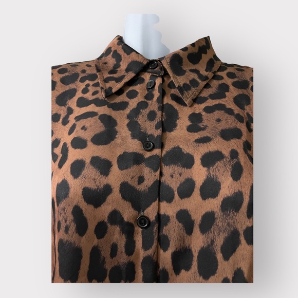 H&M Leopard Button Up Blouse - Picture 3 of 11